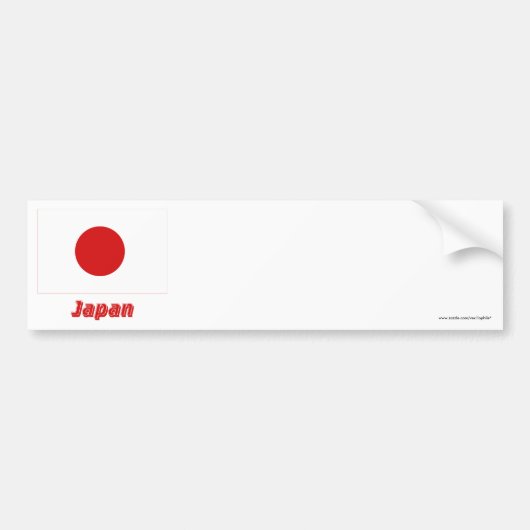名前の日本旗 バンパーステッカー (正面)