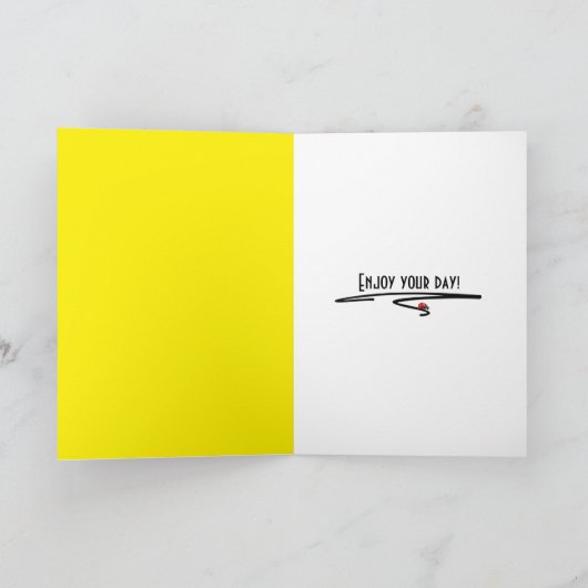 名前の日Forsythia Bouquet カード (内部)