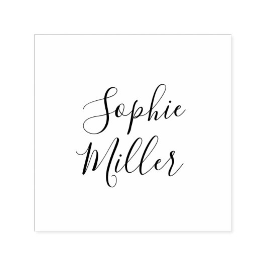 名前の書きスタイリッシュスクリプトの追加 セルフインキングスタンプ (デザイン)