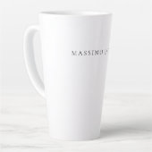 名前の書道風モダンシンプル 白黒 カフェラテマグ (左アングル)