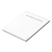 名前の書道風モダンシンプル 白黒 ノートパッド (回転)