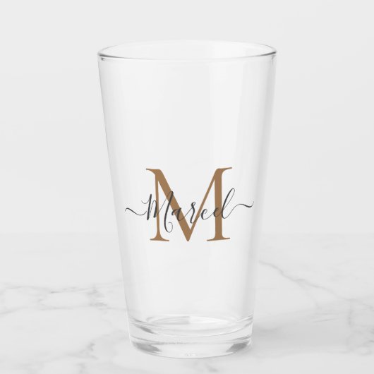 名前の最初の文字をカスタマイズする タンブラーグラス (正面)