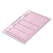 名前の月次請求トラッカーの追加パーソナライズされた ノートパッド (アングル)