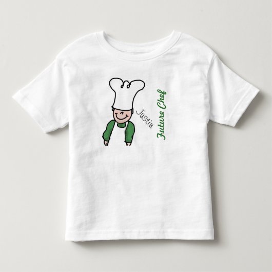 名前の未来のシェフ トドラーTシャツ (正面)