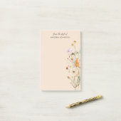 名前の机からのボホウォーター色ワイルドフラワー ポストイット (デスク上)