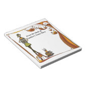 名前の机からの様式化されたレトロ先生 ノートパッド (アングル)