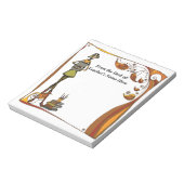 名前の机からの様式化されたレトロ先生 ノートパッド (回転)