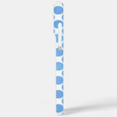 名前の水色ブルー水玉模様パターン Case-Mate iPhoneケース (裏面 / 左)