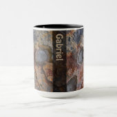 名前の汚い地質学の石の質 マグカップ (中央)