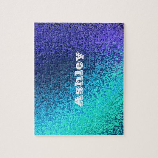 名前の濃淡をカスタマイズするブルーパズル ジグソーパズル (縦)