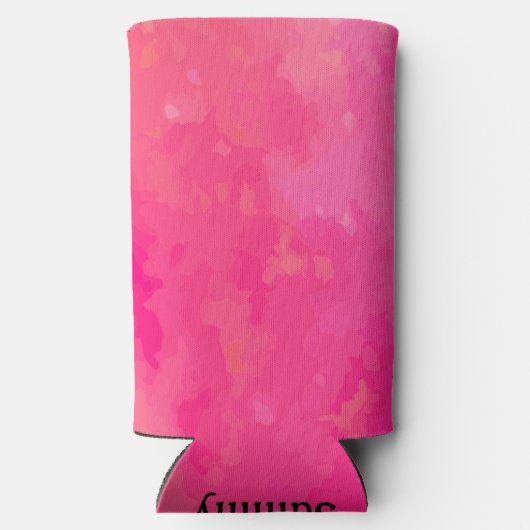 名前の濃淡をピンクに追加 スリム缶クーラー (裏面)