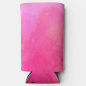 名前の濃淡をピンクに追加 スリム缶クーラー (正面)