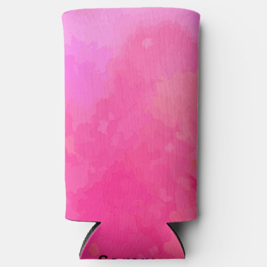 名前の濃淡をピンクに追加 スリム缶クーラー (正面)