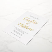 名前の特筆スクリプト結婚の大き実在さい 箔招待状 (回転した状態)