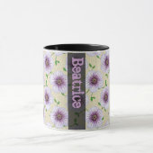 名前の甘い夏の植物の青い花 マグカップ (中央)