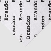 名前の白黒誕生日文字パターン 薄葉紙 (詳細)