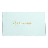 名前の真新しい緑の結婚初夜 枕カバー (裏面-左)