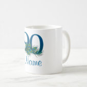 名前の第90誕生日を加えて下さい コーヒーマグカップ (正面右)