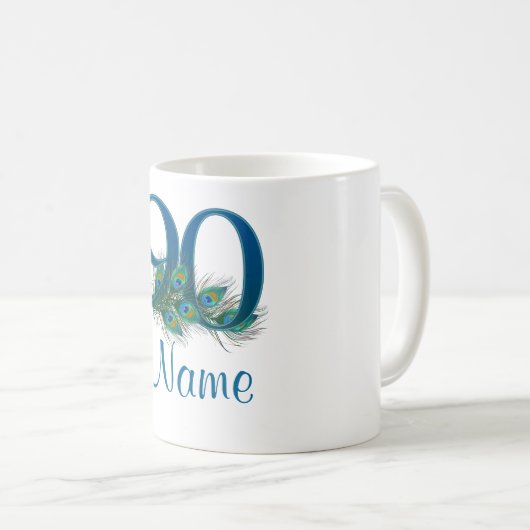 名前の第90誕生日を加えて下さい コーヒーマグカップ (正面右)