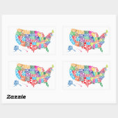 名前の米国 長方形シール (シート)