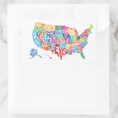 名前の米国 長方形シール (バッグ)