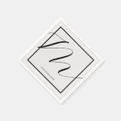 名前の組み合わせモノグラムの スタンダードカクテルナプキン (角)