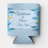 名前の編集文字彼女はBoho Blue Featherを流した 缶クーラー (正面)