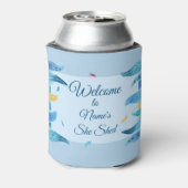 名前の編集文字彼女はBoho Blue Featherを流した 缶クーラー (缶裏面)