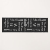 名前の繰り返しカスタムのmonogram yoga mat ヨガマット (正面(横))