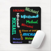 名前の繰り返しカスタムメッセージギフト マウスパッド (マウス)