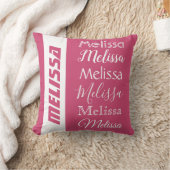 名前の繰り返しカスタム枕 クッション (ブランケット)