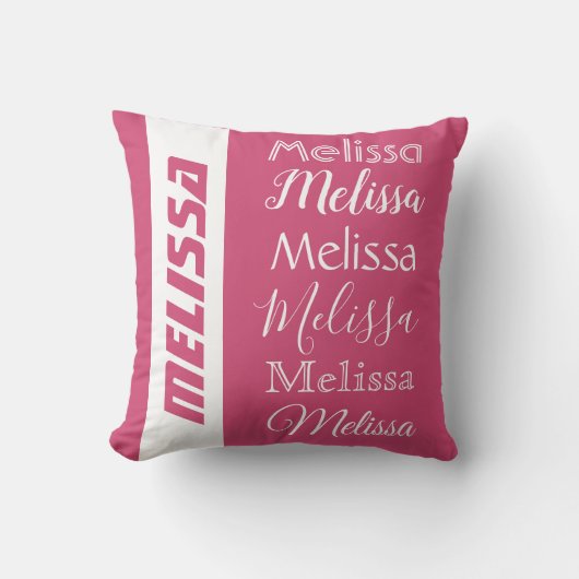 名前の繰り返しカスタム枕 クッション (正面)