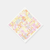 名前の繰り返し | カラフル スタンダードカクテルナプキン (角)