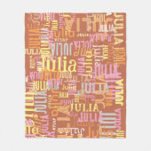 名前の繰り返し | ボホクールー調 フリースブランケット (正面)