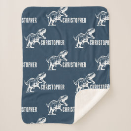 名前の繰り返しTレックス署名ミッドナイトジャングル シェルパブランケット