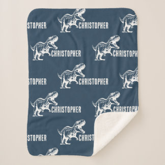 名前の繰り返しTレックス署名ミッドナイトジャングル シェルパブランケット