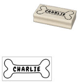 名前の署名パーソナライズされた付き犬の骨 ラバースタンプ (押印)