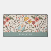名前の美しい鳥のフローラ デスクマット (正面)