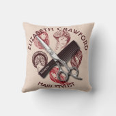 名前の美容師の美容院か美容院 クッション (裏面)