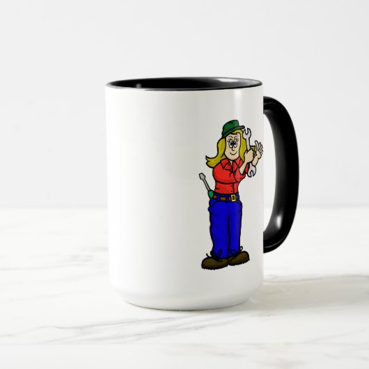 名前の自動整備士マグ(メス) マグカップ (正面右)