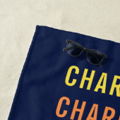 名前の色のグラデーションおもしろいの追加 ビーチタオル (インサイチュ)