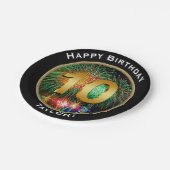 名前の花火の幸せな第10第10誕生日 ペーパープレート (アングル)