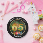 名前の花火第65の第65誕生日 ペーパープレート (パーティー)