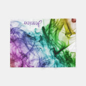 名前の芸術のペンキ水渦巻 フリースブランケット (正面(横))