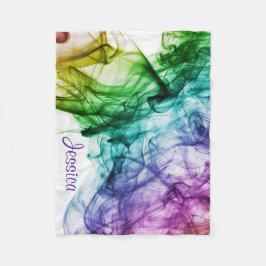 名前の芸術のペンキ水渦巻 フリースブランケット