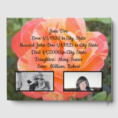 名前の記憶バラ写真追悼会 ゲストブック (裏面)