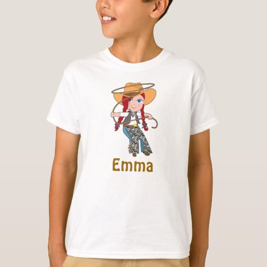 名前の赤毛の女性のカーボーイのワイシャツ Tシャツ (正面)