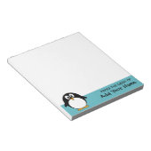 名前の辺りが素敵なペンギンの漫画 ノートパッド (アングル)