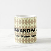 名前の追加おじいちゃん最高の祖父を変更 コーヒーマグカップ (中央)