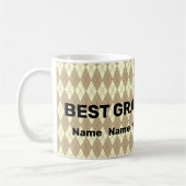 名前の追加おじいちゃん最高の祖父を変更 コーヒーマグカップ (左)